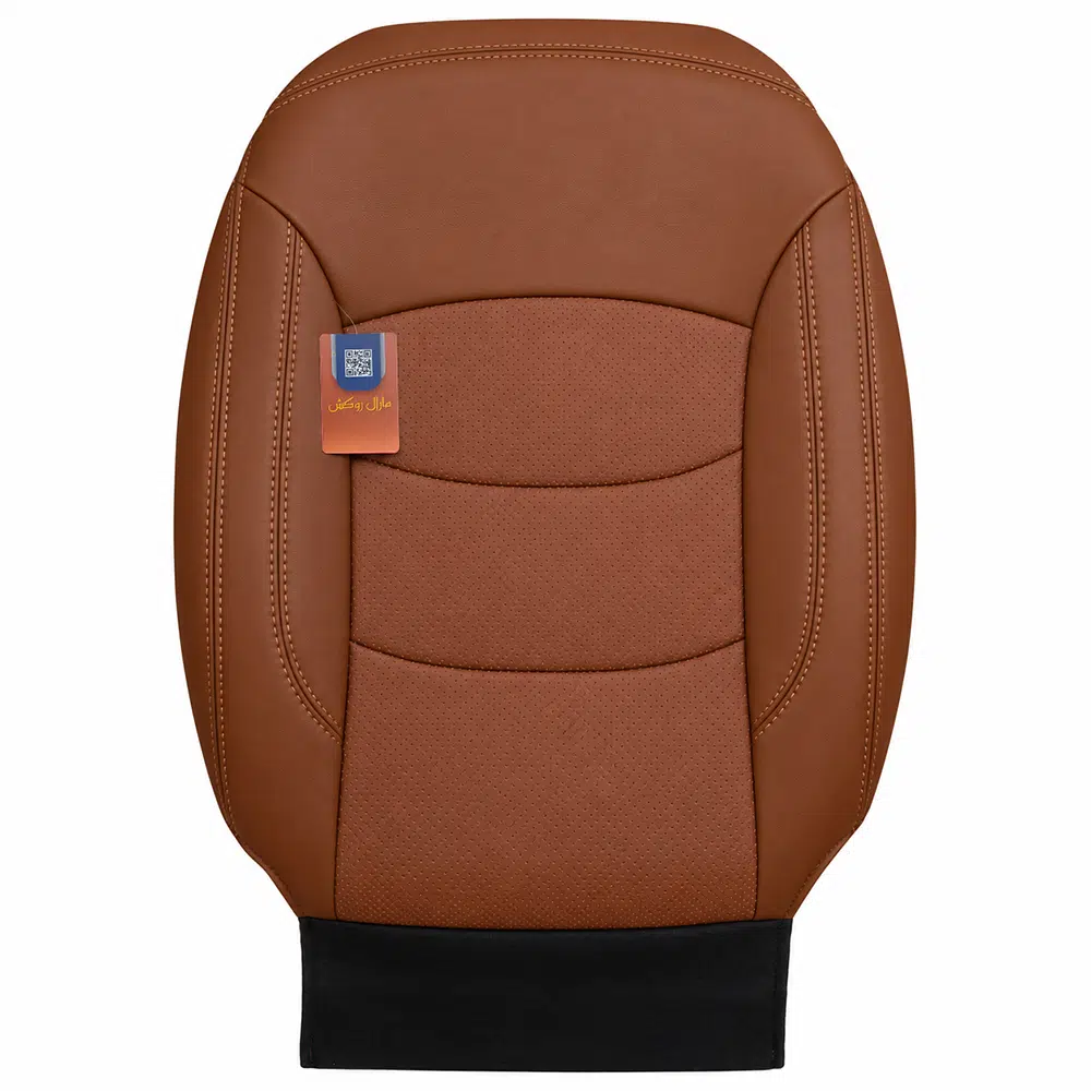 Brown Perforated Leather Car Seat Cover روکش 206 و 207 چرم مارال مدل فیدلیتی کد 8081 - تصویر 1