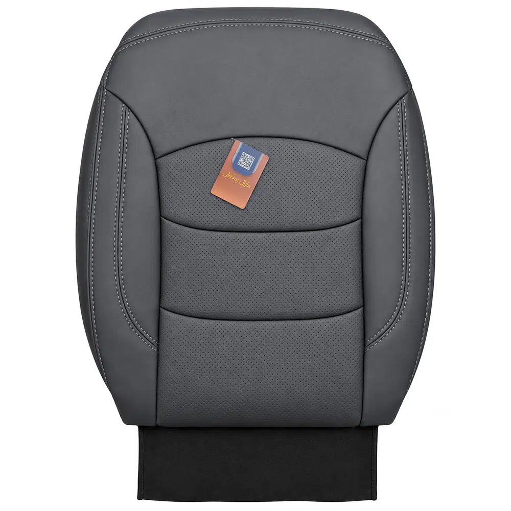Charcoal Perforated Car Seat Cover روکش 206 و 207 چرم مارال مدل فیدلیتی کد 8051 - تصویر 1