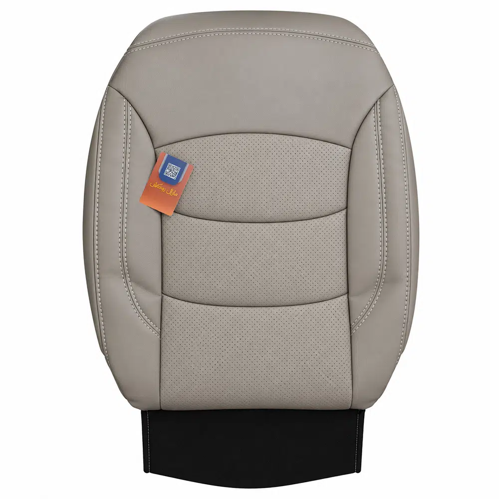 Light Gray Perforated Car Seat Cover روکش 206 و 207 چرم مارال مدل فیدلیتی کد 8021 - تصویر 1
